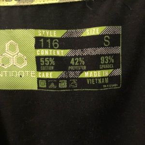 Black, extra small, scrubs with neon yellow trim